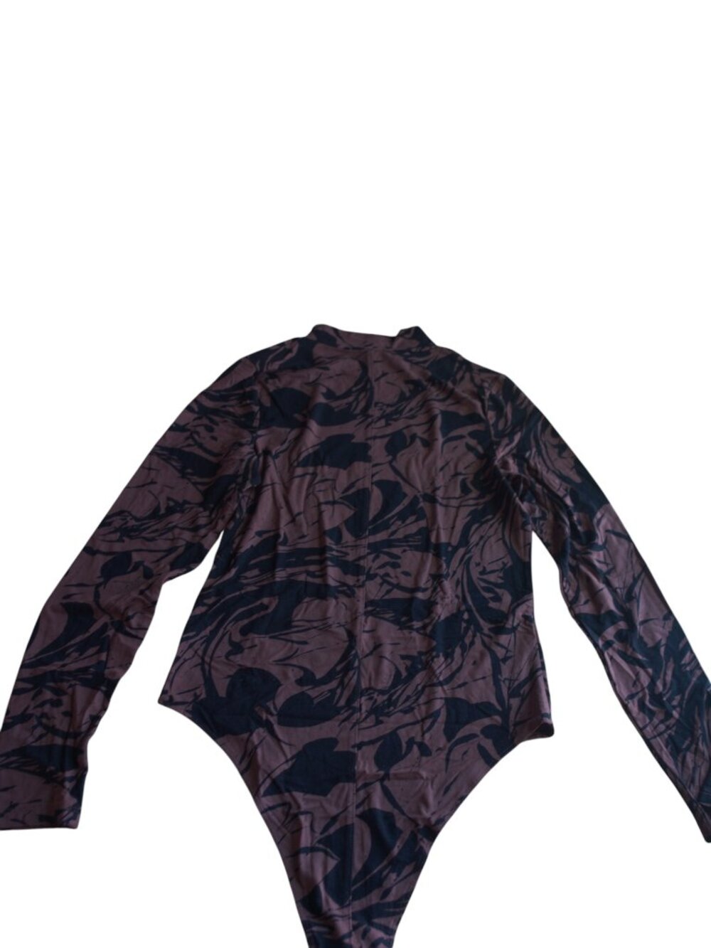 A New Day Brown Black Geo Bodysuit M - Picture 4 of 12